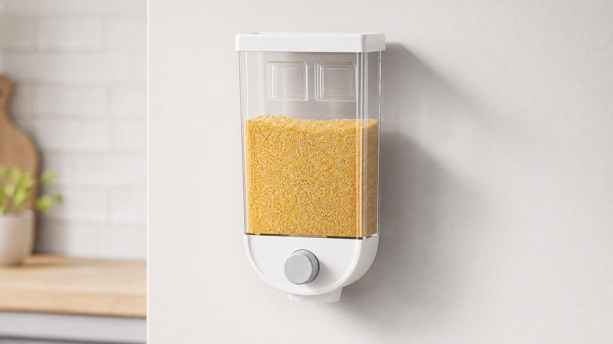 Wall-Mounted Grain Dispenser Set for Home Kitchen