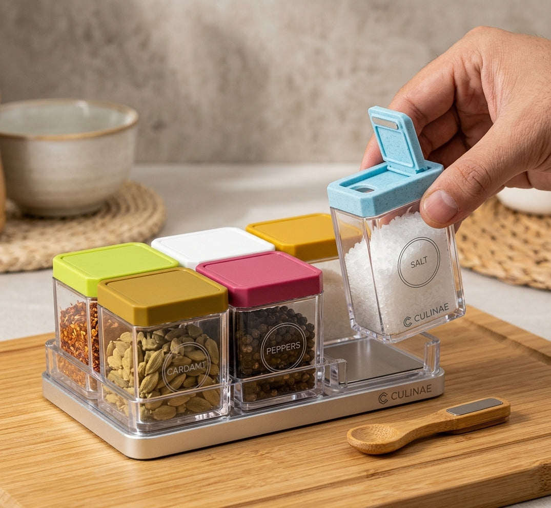 6-Piece Spice Set with Slider & Lids